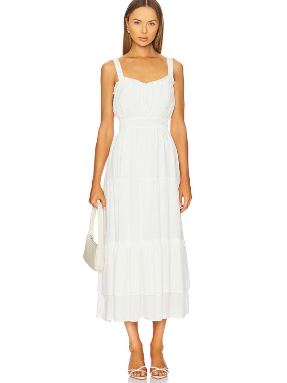 Paige Persimmon Dress in White Sz L